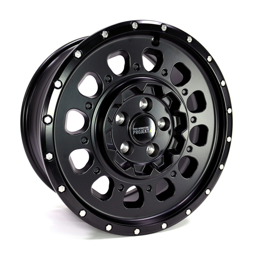 Felga terenowa Twin-Monotube-Projekt-AT3-HD 8,5×18 Heavy Duty — czarny satynowy | VW T5, T6, T6.1, Amarok