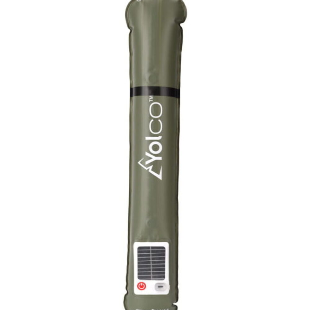 Lampa kempingowa solarna Yolco SL60 — nadmuchiwana LED, IP66, USB-C